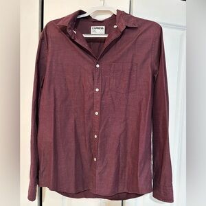 Express Men's Burgundy Shirt